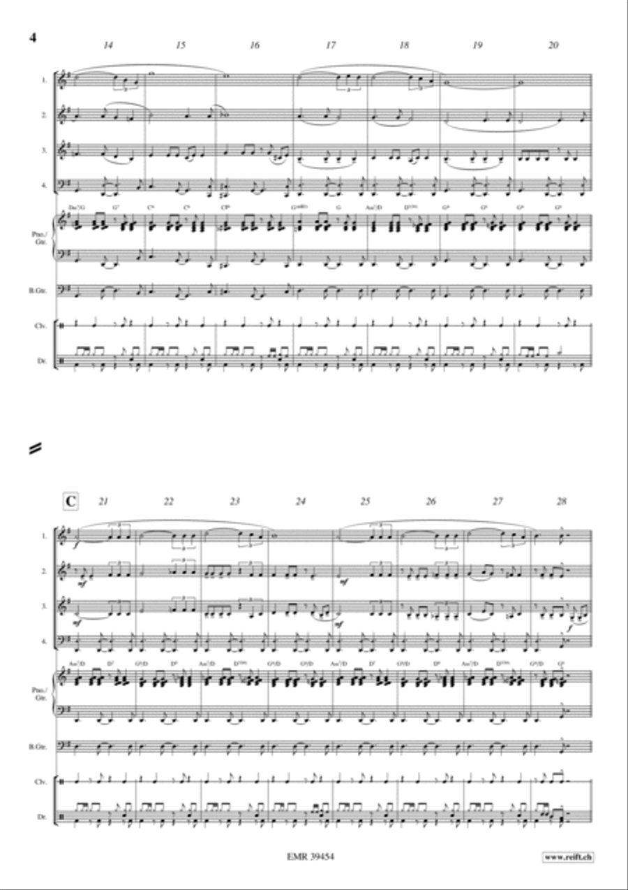 Sweet Bells Rumba Woodwind Quartet scores gallery preview page 3