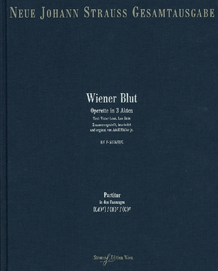 Book cover for Wiener Blut RV 517A/B/C Series I/2/17