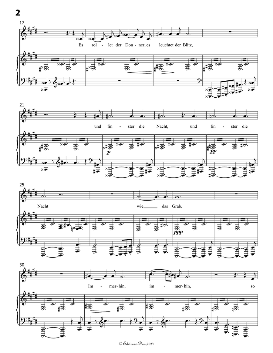 Die junge nonne, by Schubert, D.828, in c sharp minor Voice scores gallery preview page 4