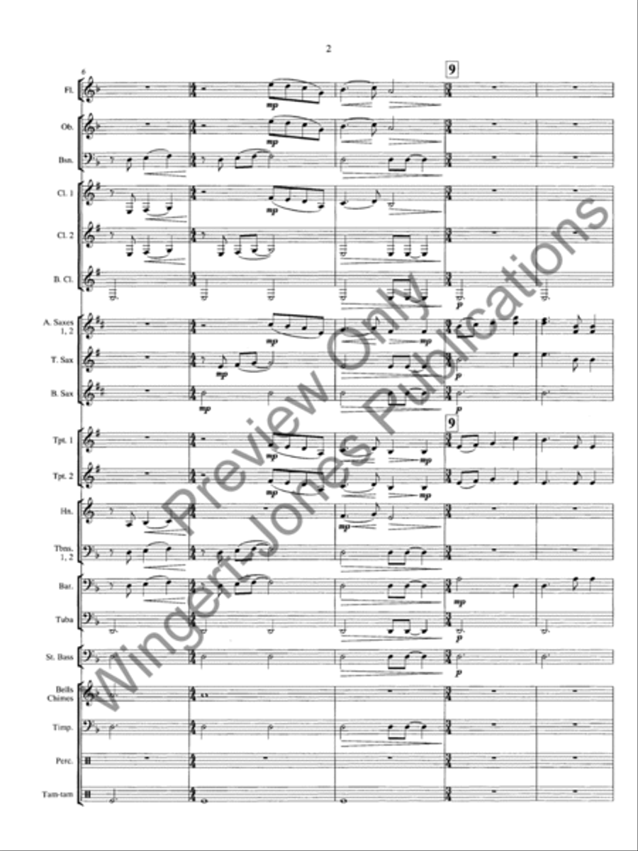 Rising Of The Assidium Moon Concert Band scores gallery preview page 7