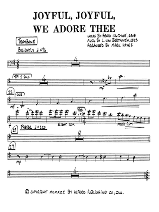 Book cover for Joyful, Joyful, We Adore Thee: 1st Trombone