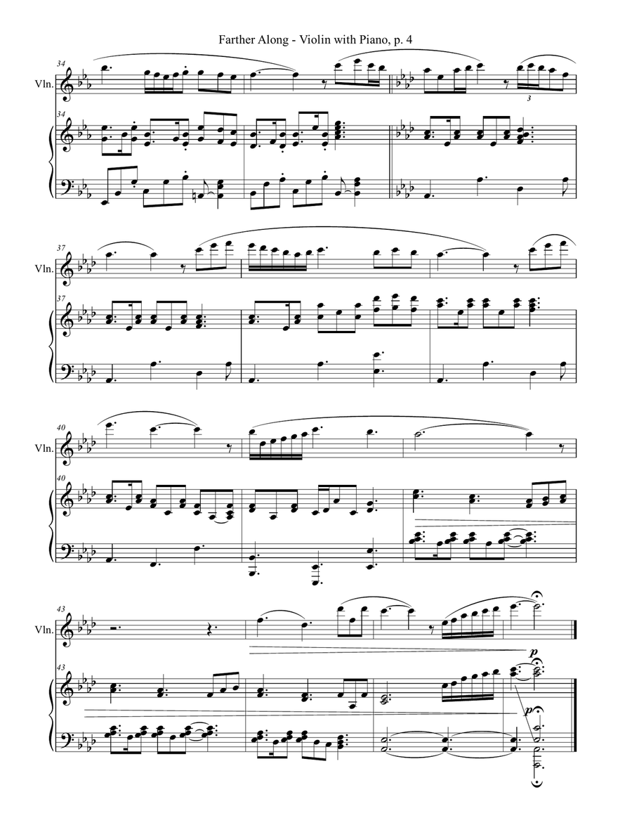 3 GREAT GOSPEL SONGS (for Violin with Piano - Instrument Part included) Violin Solo scores gallery preview page 5