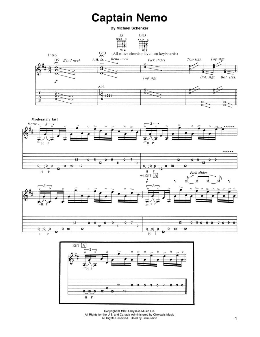Captain Nemo Acoustic Guitar scores gallery preview page 1