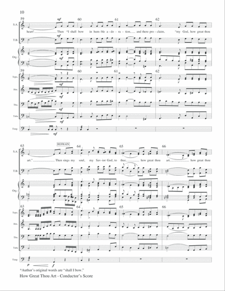 How Great Thou Art Choir scores gallery preview page 10