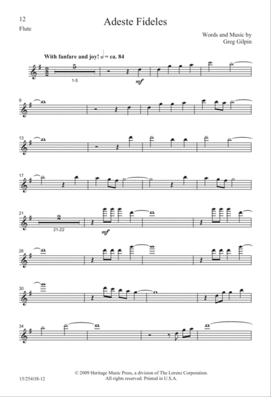 Adeste Fideles Adeste Fideles 4-Part scores gallery preview page 12