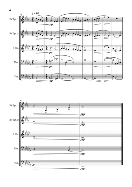 Movement Four from Mahler's Second Symphony - Brass Quintet image number null