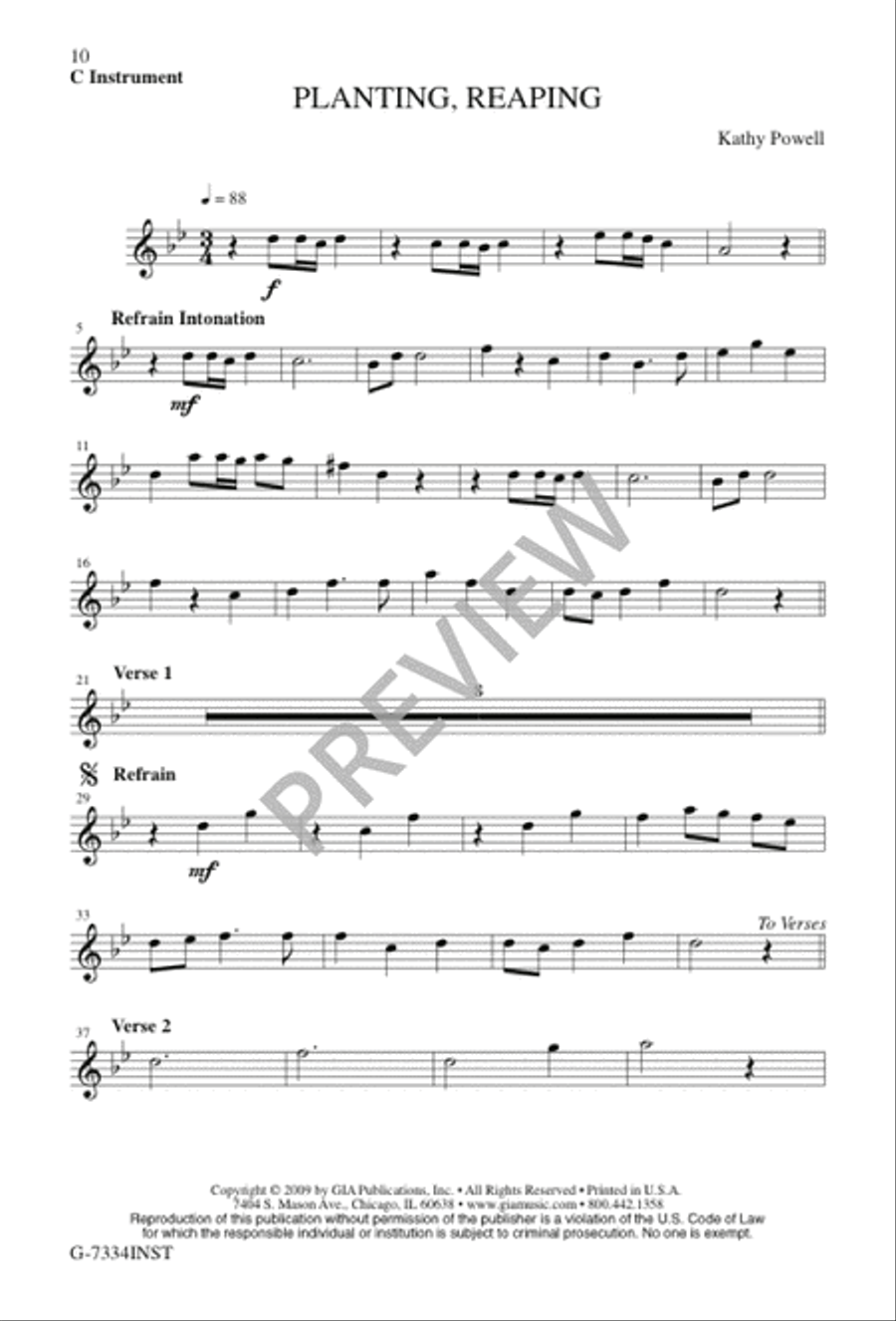 Planting, Reaping Planting, Reaping 3-Part scores gallery preview page 10