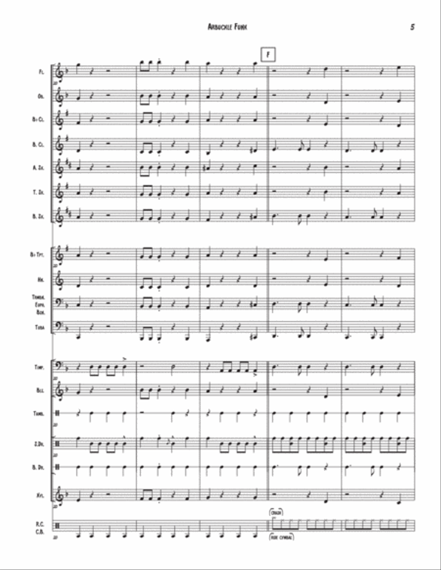 Arbuckle Funk - Additional Score Concert Band scores gallery preview page 5