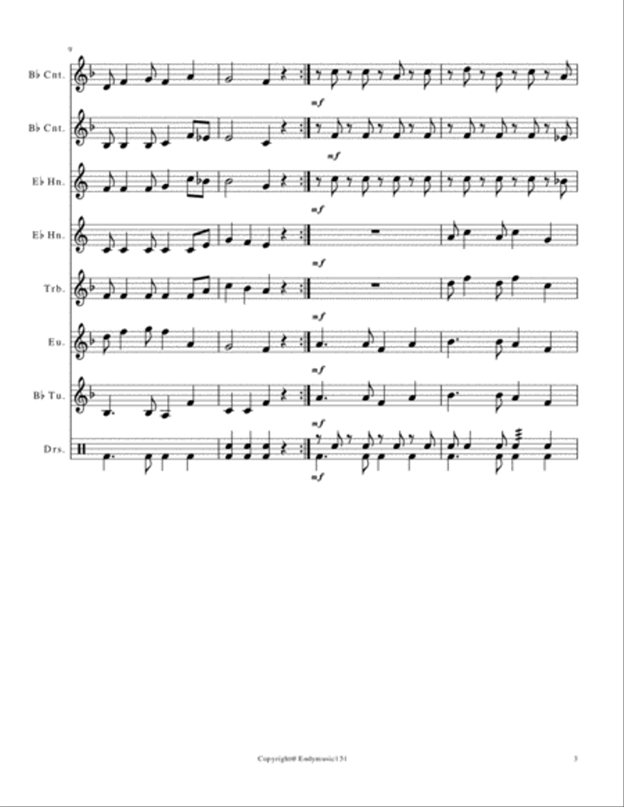 God Moves in mysterious ways Small Ensemble scores gallery preview page 3