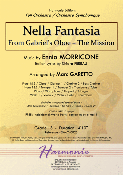 NELLA FANTASIA - adapted from Gabriel's Oboe - The Mission // Ennio MORRICONE // FULL ORCHESTRA image number null