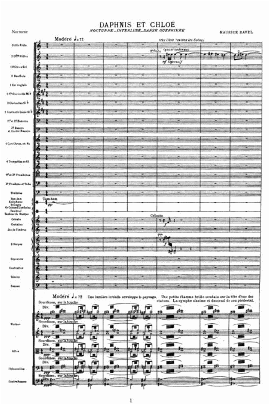Daphnis and Chloe - Suites I and II Full Orchestra scores gallery preview page 2