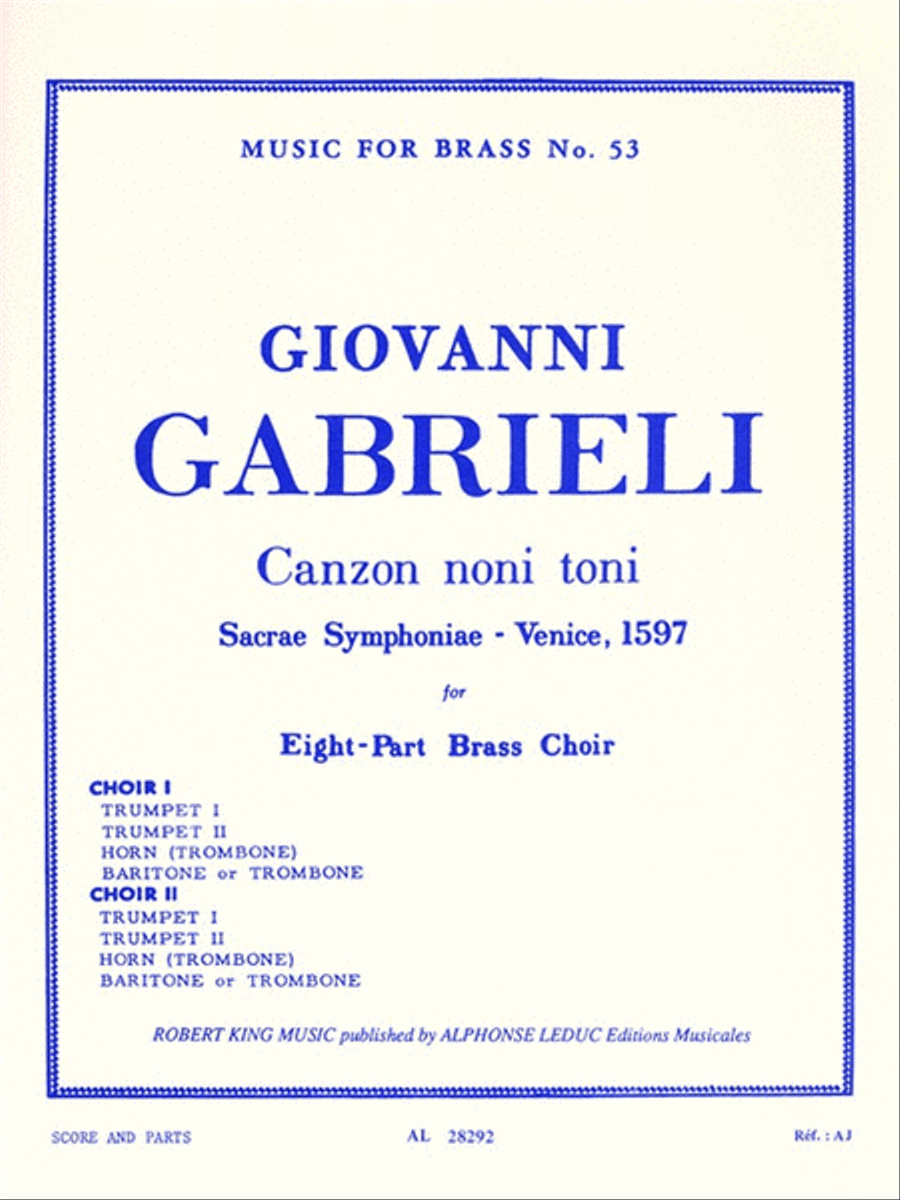 Canzon Noni Toni (ensemble-brass 8 Or More) School and Community scores gallery preview page 1