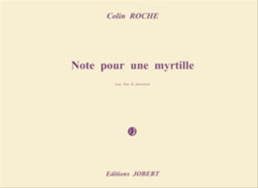Note Pour Une Myrtille Note Pour Une Myrtille Flute scores gallery preview page 1