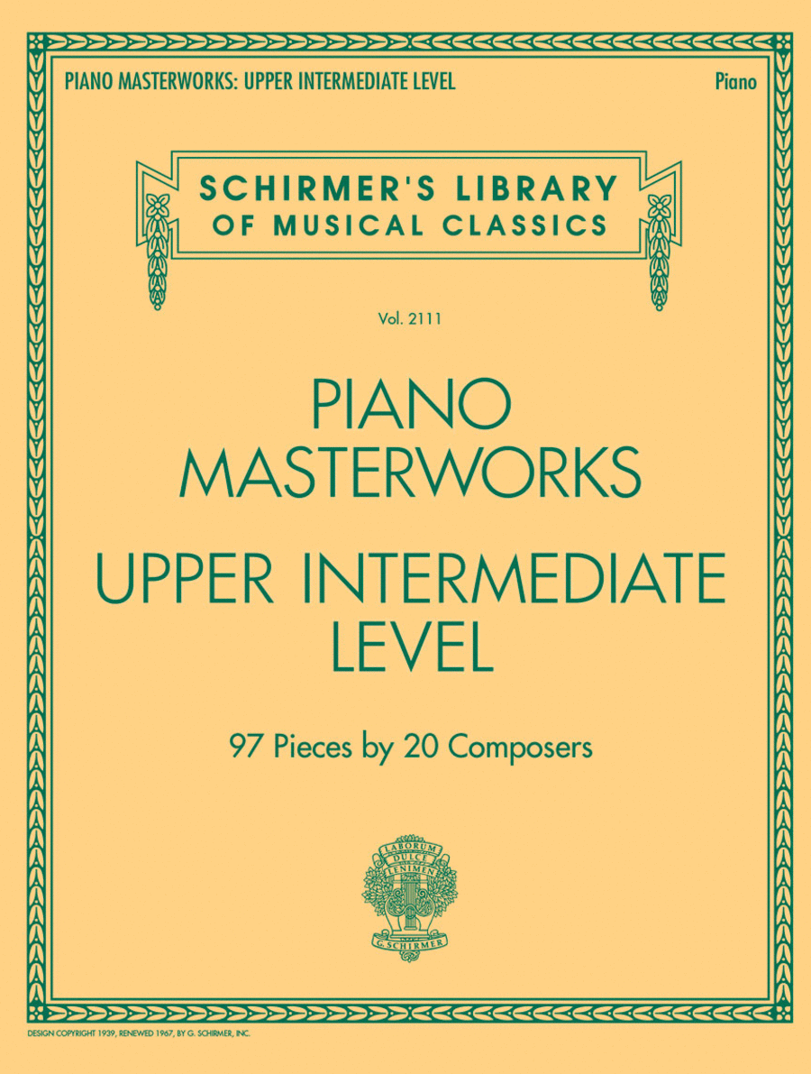 Piano Masterworks - Upper Intermediate Level Piano Solo scores gallery preview page 1