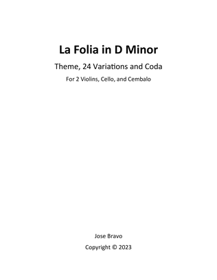 Book cover for La Folia in D Minor