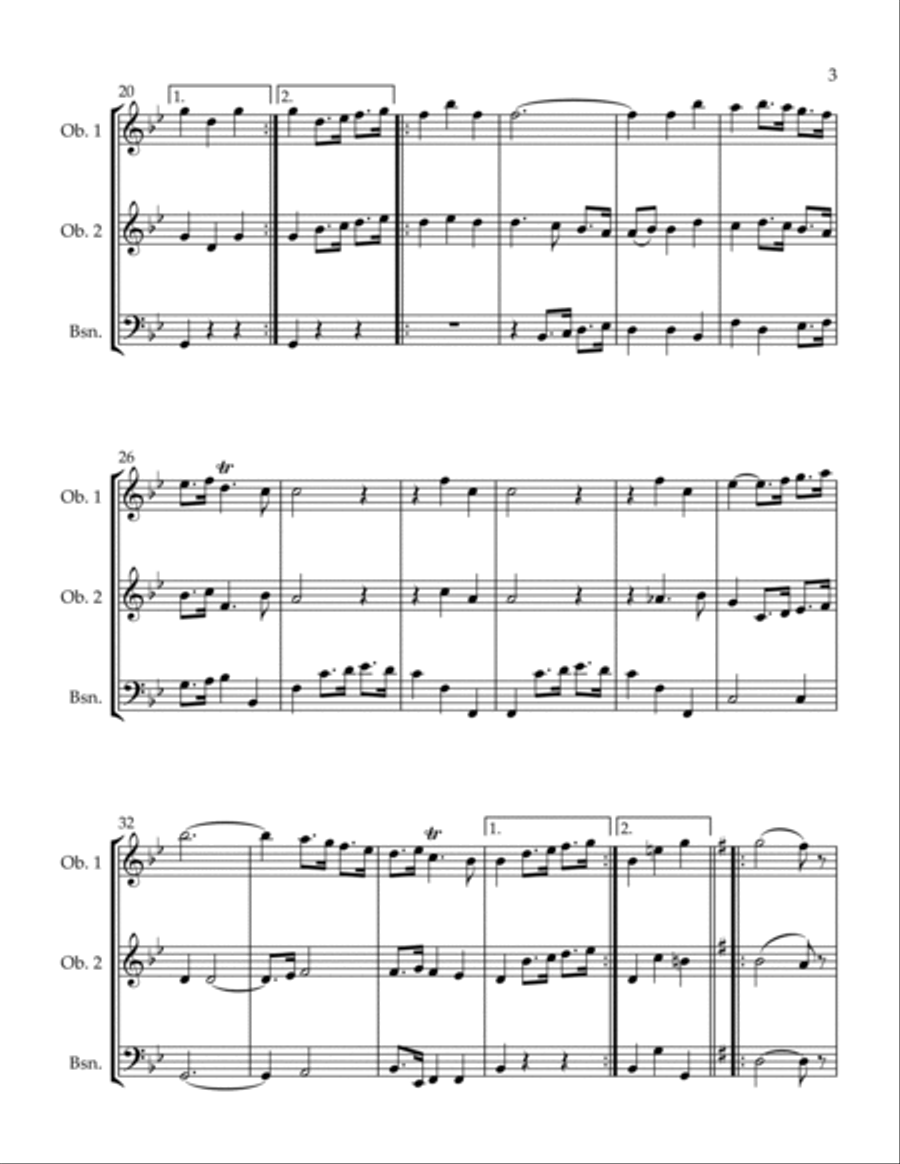 Acante et Cephise - Air Acante et Cephise - Air Woodwind Trio scores gallery preview page 3