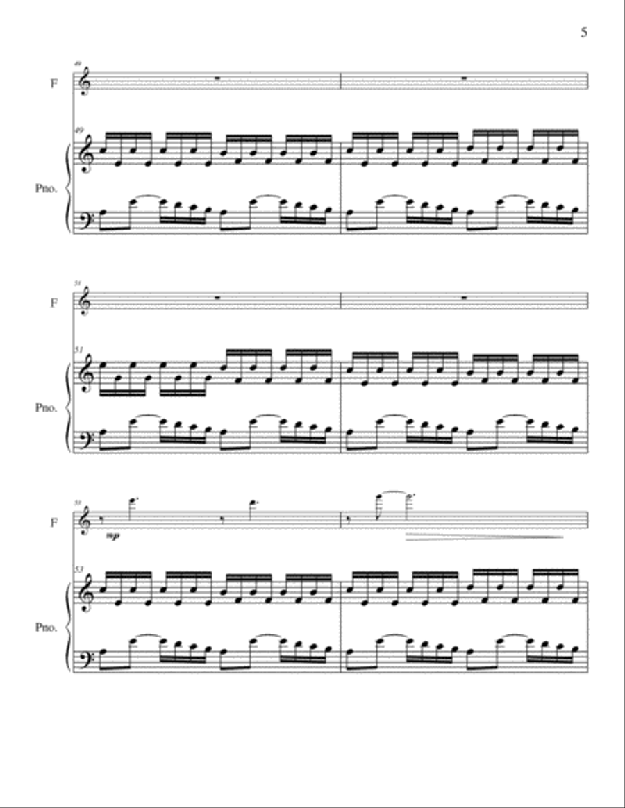 Paraphrase Paraphrase Flute Solo scores gallery preview page 5