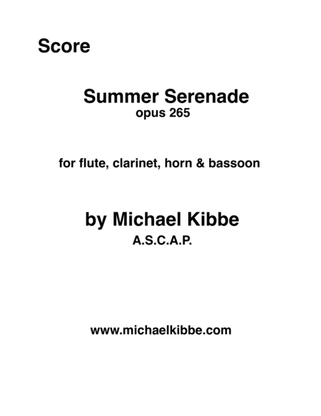 Summer Serenade, opus 265 image number null