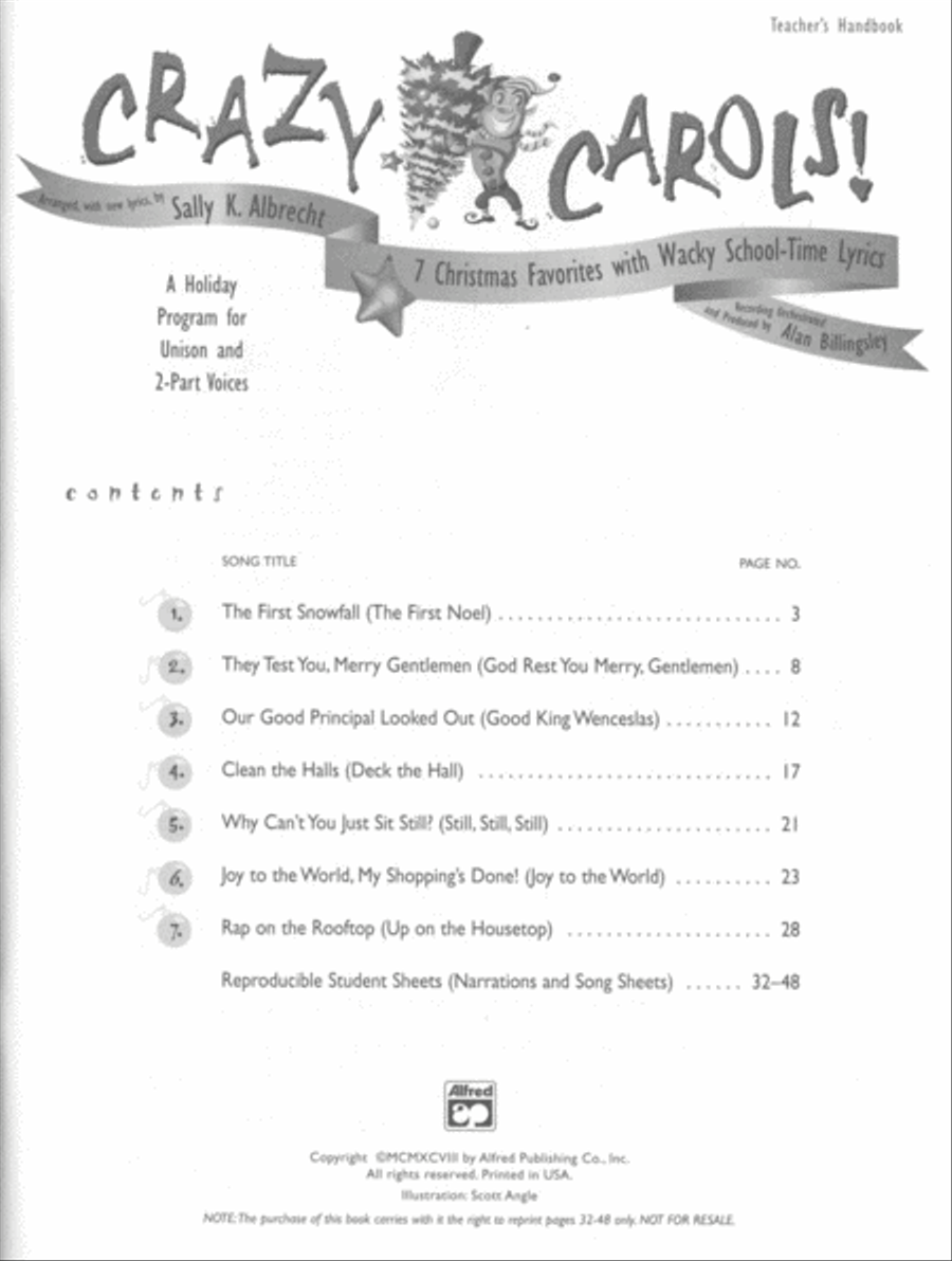 Crazy Carols! - CD Kit Choir scores gallery preview page 6