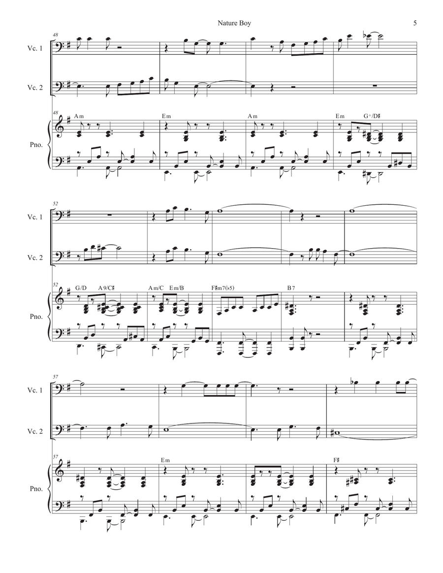 Nature Boy String Duet scores gallery preview page 5