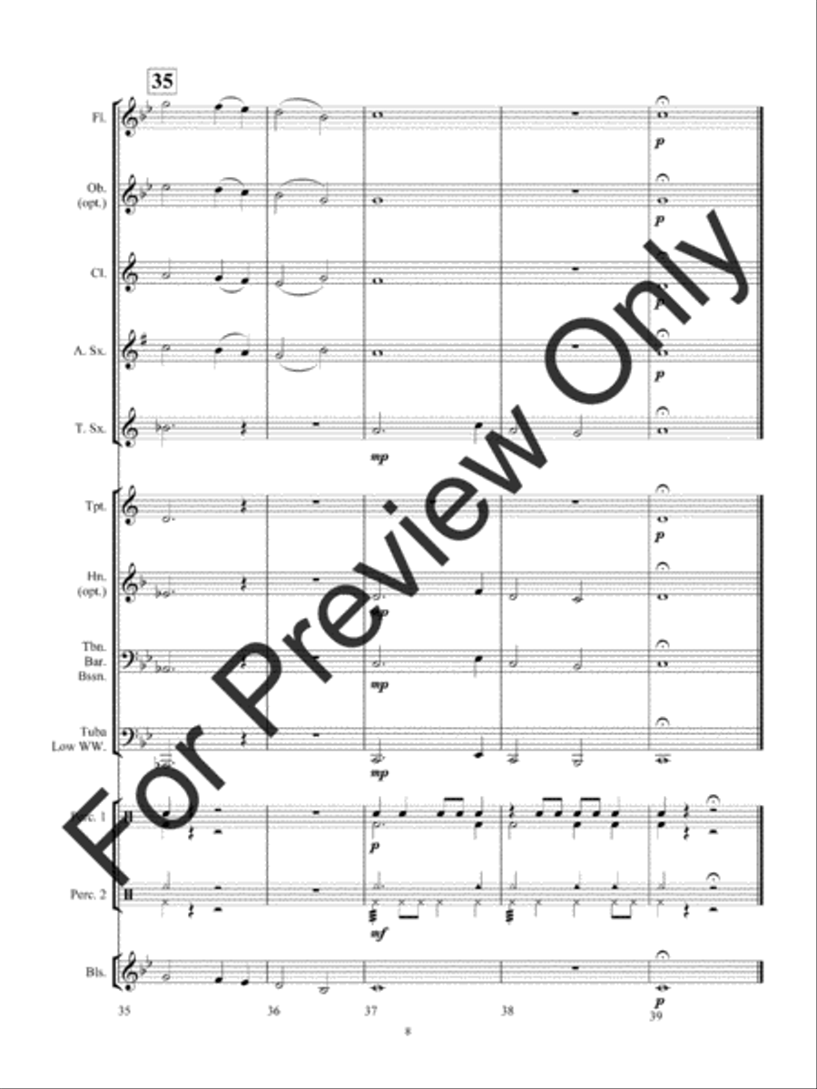 Chase Through The Midnight Forest Concert Band scores gallery preview page 11