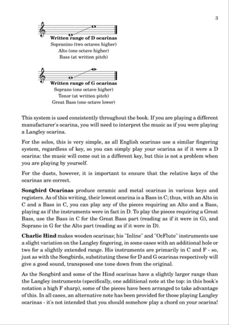 Ocarina Repertoire Volume 2 by Thomas Preece (D Edition) ocarina scores gallery preview page 4