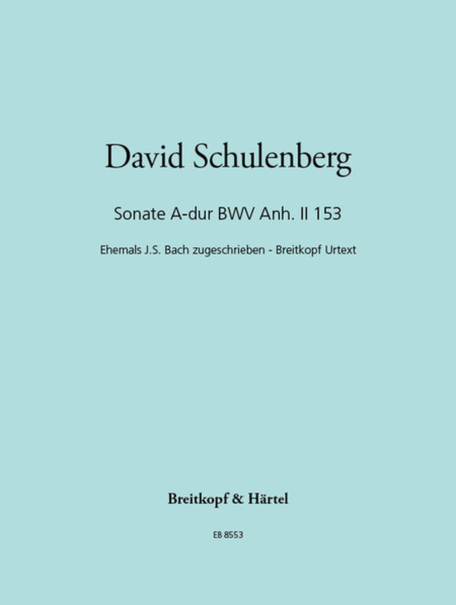 Sonata in A major BWV Anh. II 153