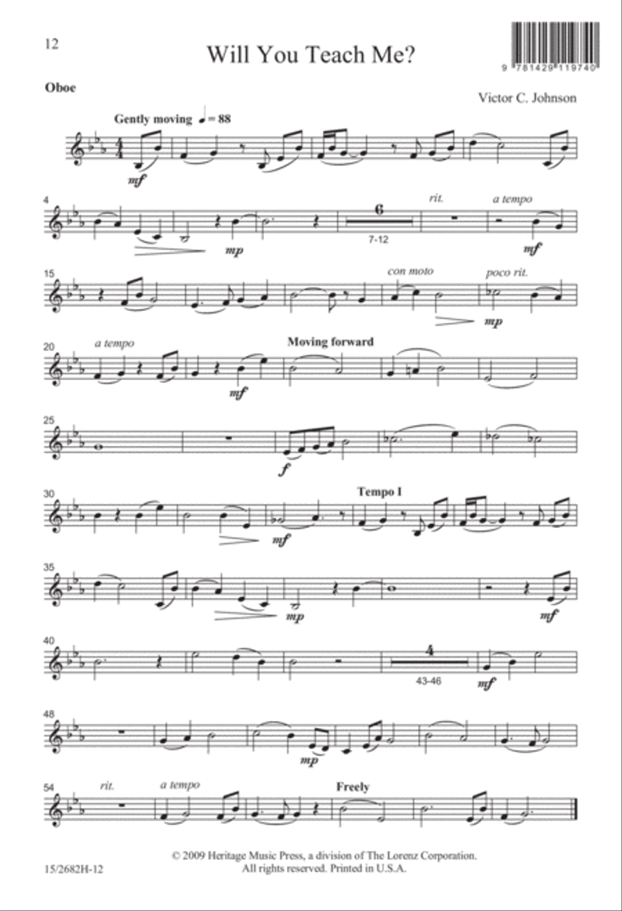 Will You Teach Me? 4-Part scores gallery preview page 12