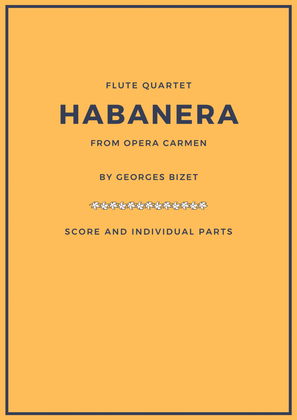 Book cover for Habanera from Carmen for flute quartet