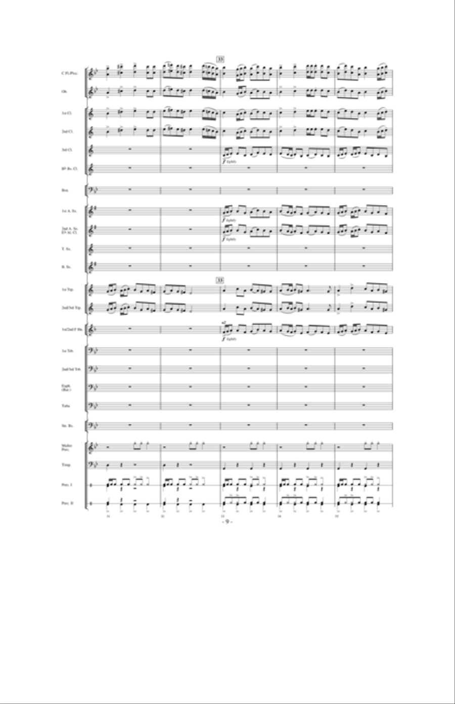 In the Winter of 1730: A River's Journey Concert Band scores gallery preview page 8