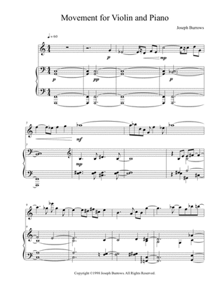 Movement for Violin and Piano by Joseph Burrows