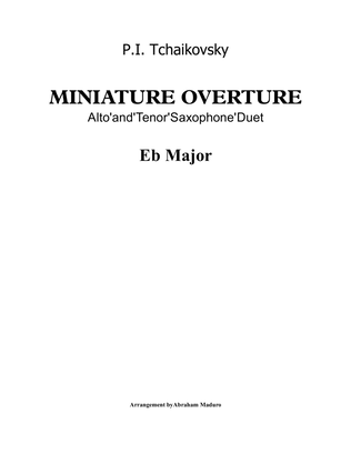 Book cover for Miniature Overture Alto and Tenor Saxophone Duet