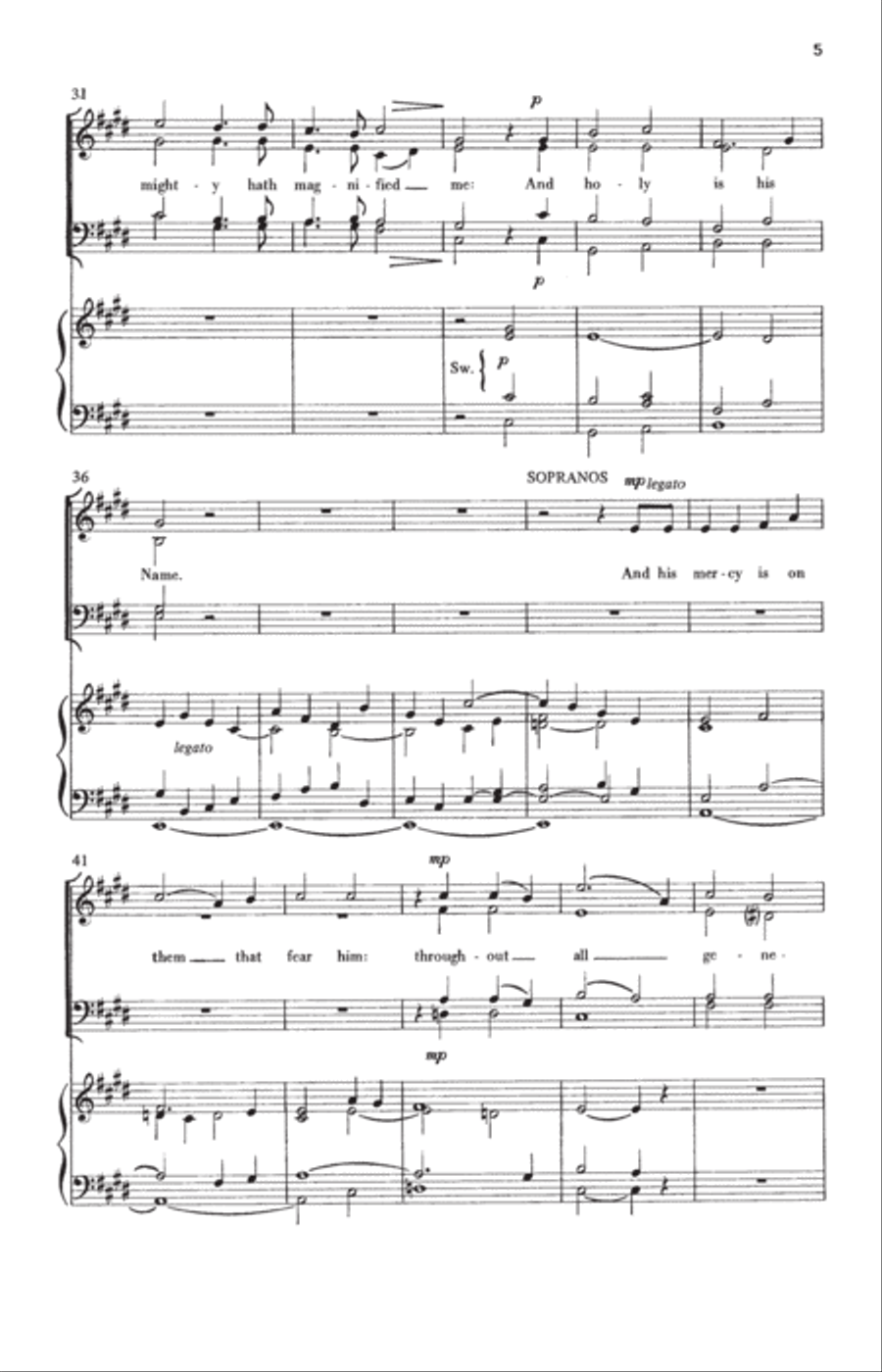 My soul doth magnify the Lord (Magnificat) 4-Part scores gallery preview page 5
