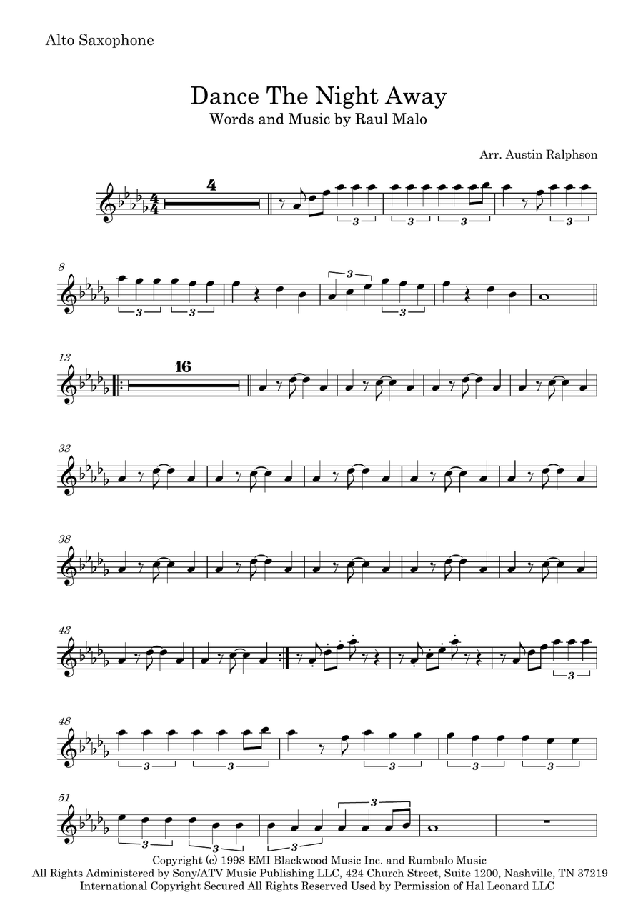 Dance The Night Away Small Ensemble scores gallery preview page 5
