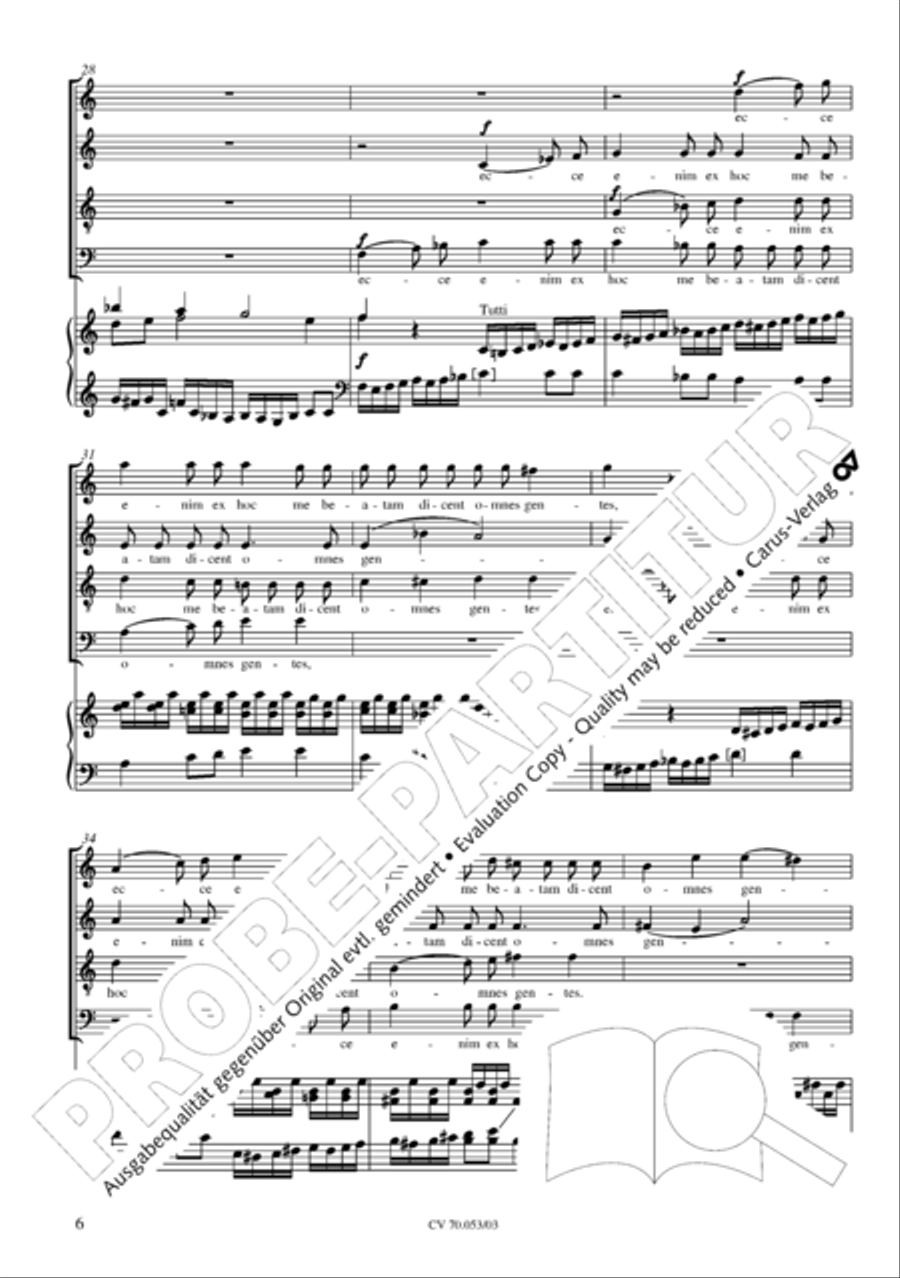 Magnificat in C major 4-Part scores gallery preview page 7