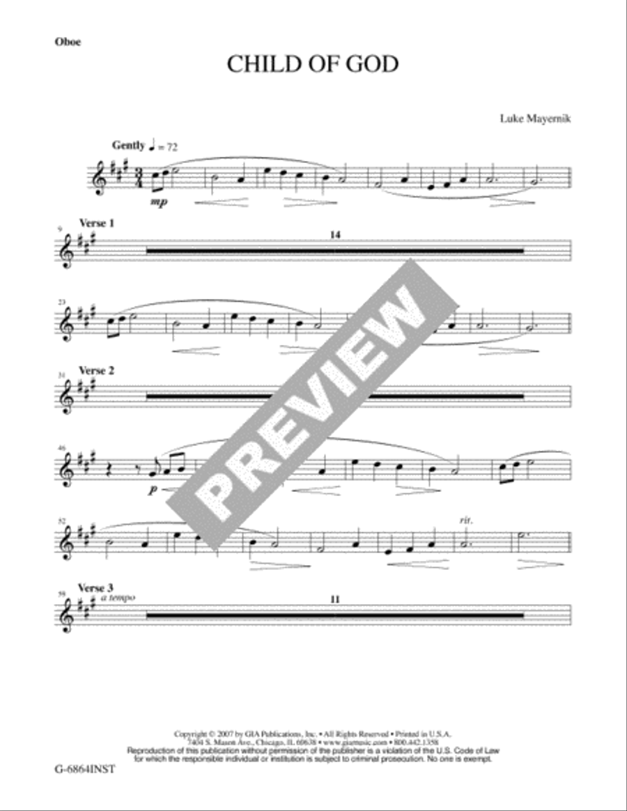 Child of God - Instrument edition Flute scores gallery preview page 3