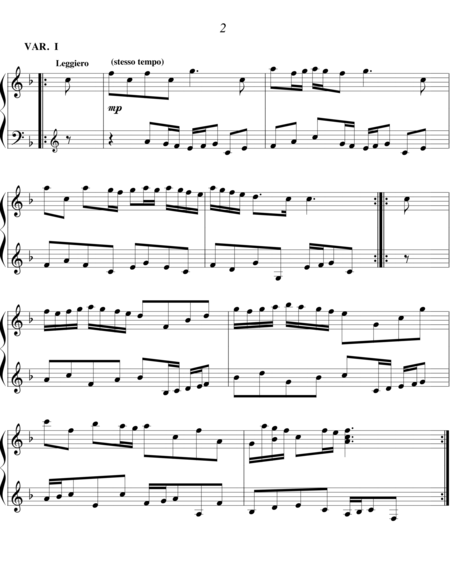 Variations on a Gavotte by Corelli, for lever or pedal harp