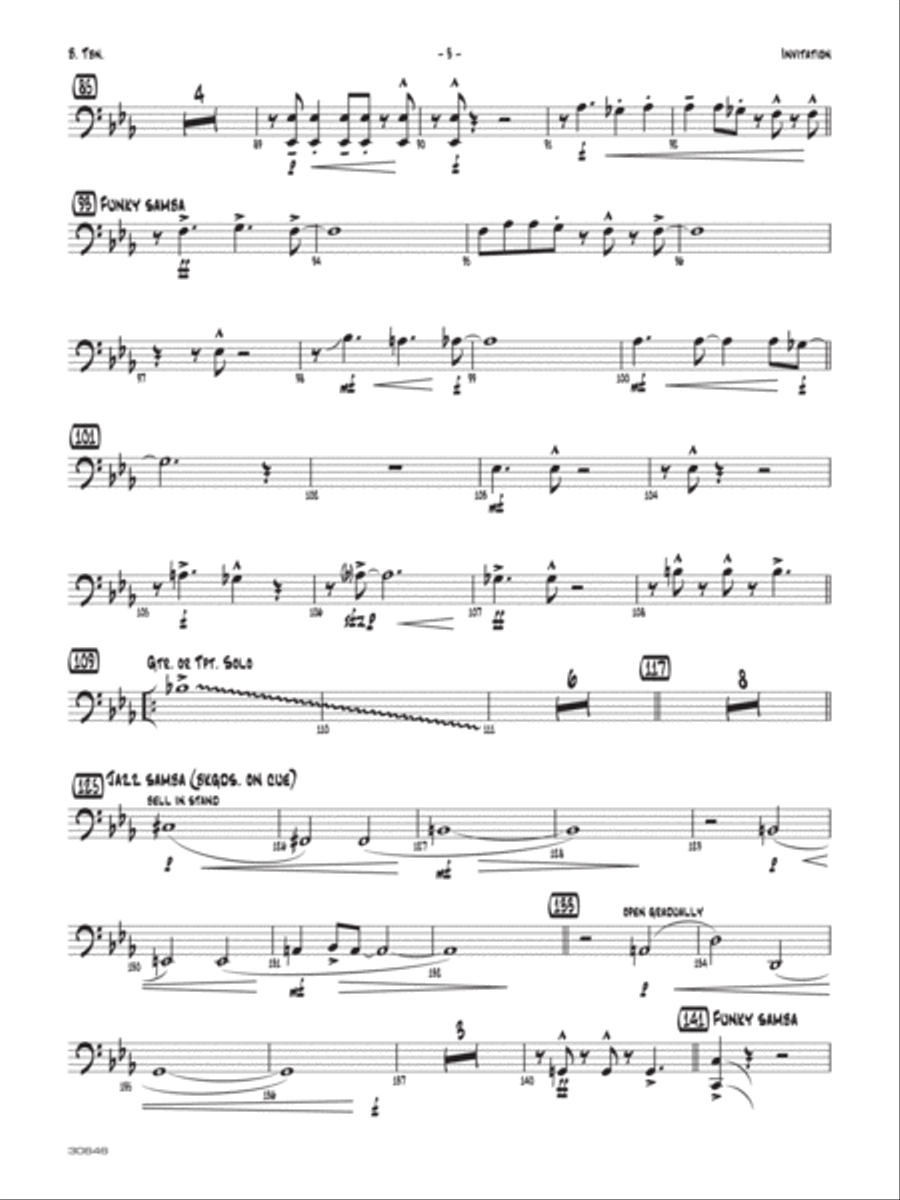 Invitation: Bass Trombone Jazz Ensemble scores gallery preview page 3