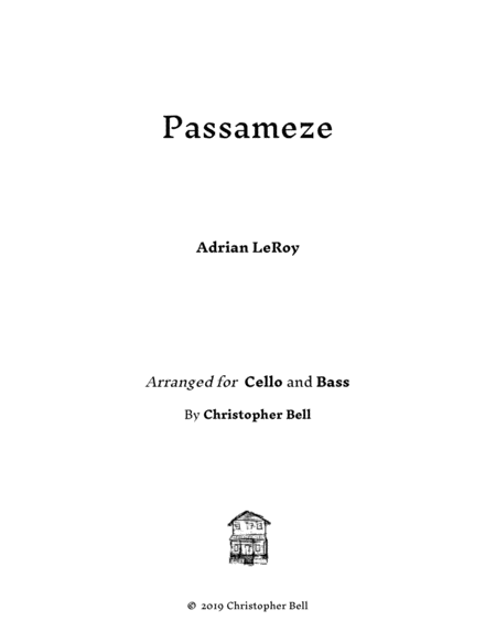 Le Roy - Passameze - For Cello and Bass image number null
