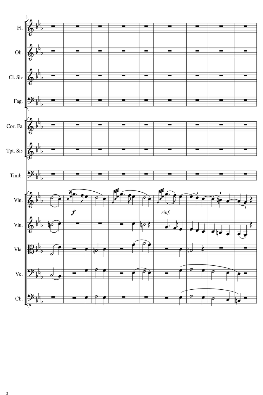 Sonate Nº5 1 º Mov. (Orchestration) Chamber Music scores gallery preview page 2