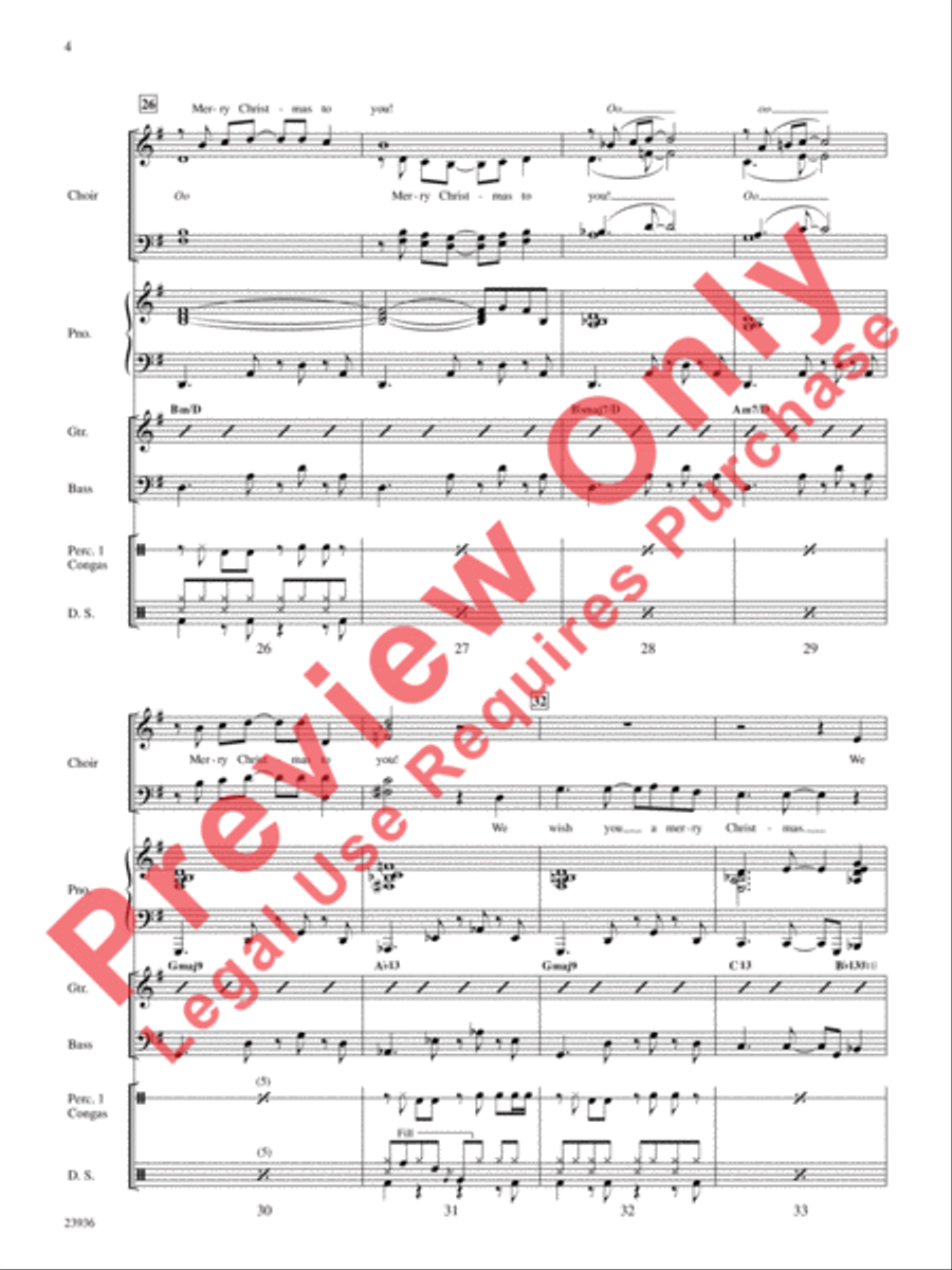 We Wish You a Merry Christmas Choir scores gallery preview page 5
