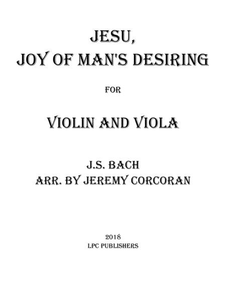 Jesu, Joy of Man's Desiring for Violin and Viola image number null