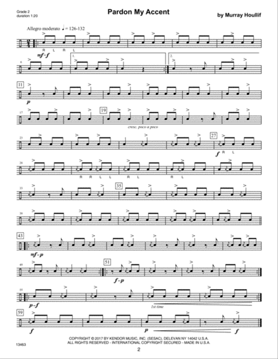 Solo Snare Drummer, The (8 Grade 2-3 Pieces) Snare Drum scores gallery preview page 2
