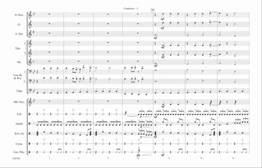 I Kissed a Girl: Score Marching Band scores gallery preview page 2