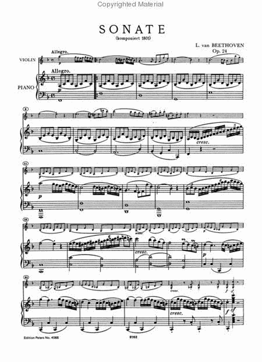 Violin Sonata No. 5 in F Op. 24 Spring