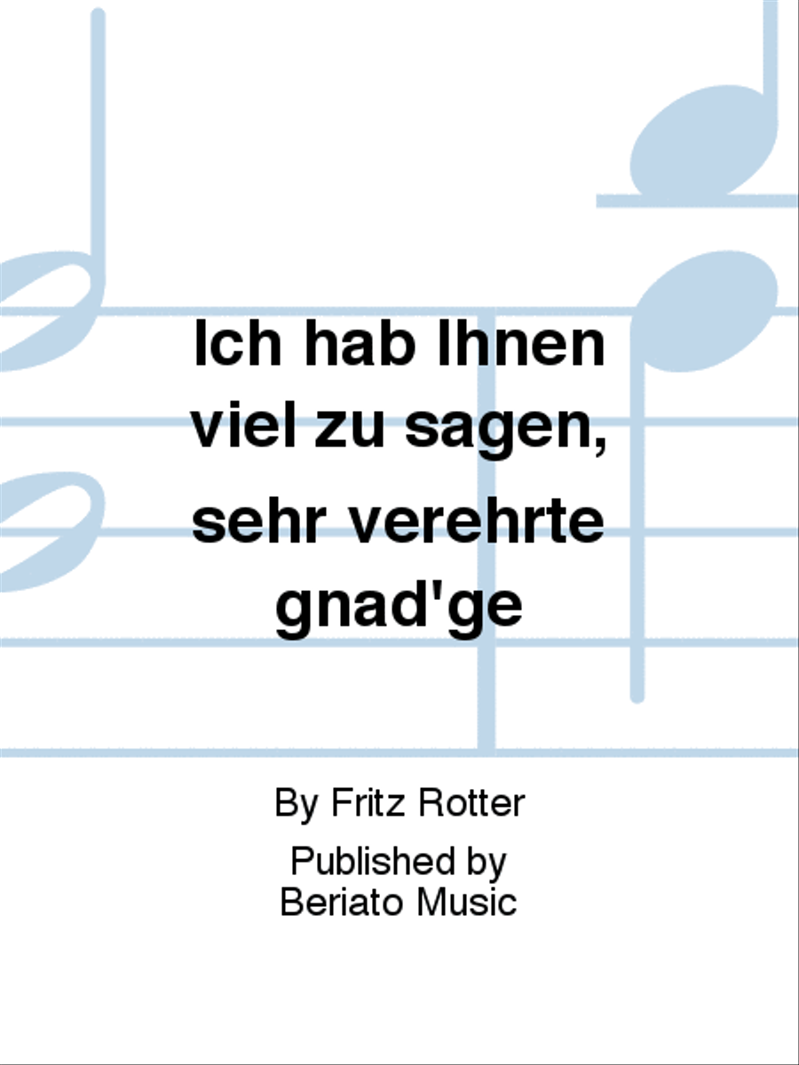 Ich hab Ihnen viel zu sagen, sehr verehrte gnäd'ge Voice Solo scores gallery preview page 1