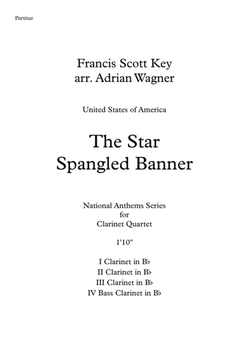 "The Star Spangled Banner" Clarinet Quartet (B.Cl.) arr. Adrian Wagner image number null
