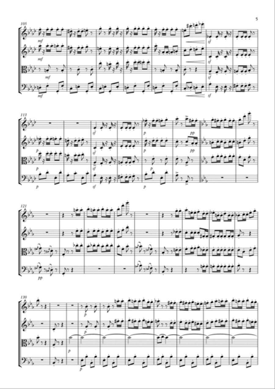 The Grasshoppers' Dance String Quartet scores gallery preview page 5