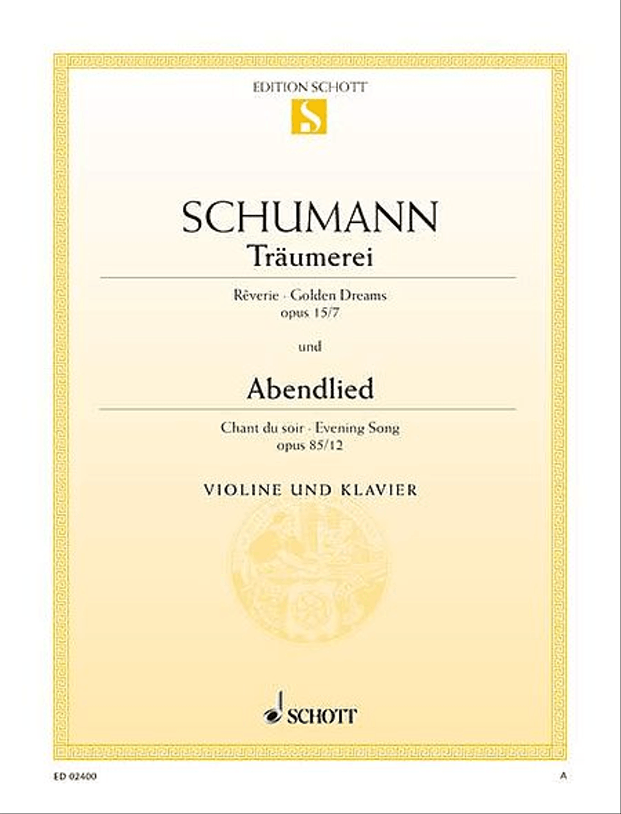 Traumerei and Abendlied Violin Solo scores gallery preview page 1
