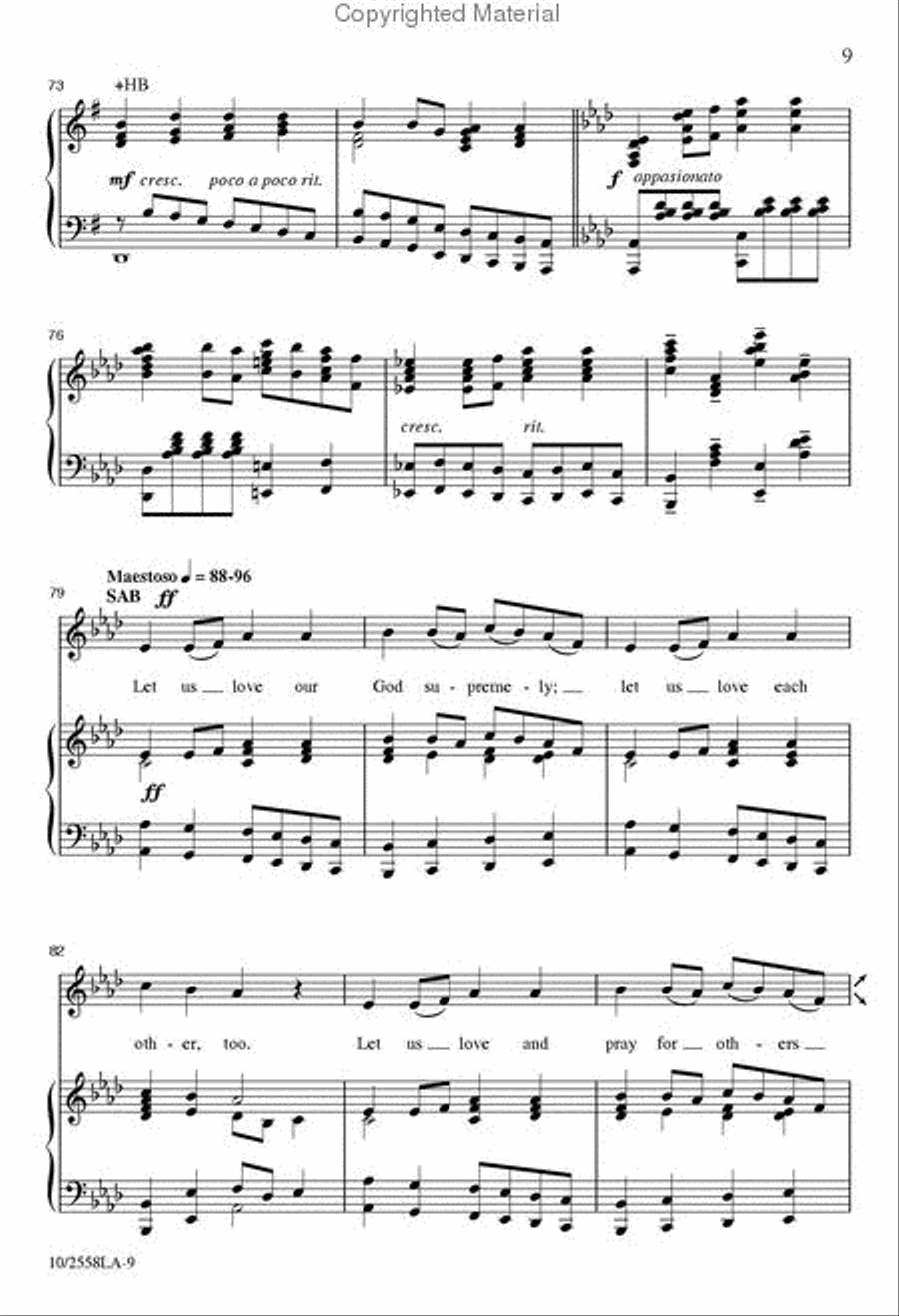 Let Us Join Our Hearts Together 3-Part scores gallery preview page 9